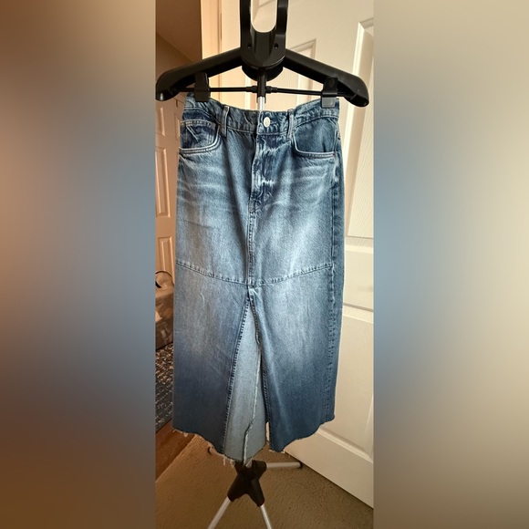 Reformation Tazz Maxi Denim Skirt in Hemlock Wash | Size 28 | New Without Tags - Picture 7 of 16